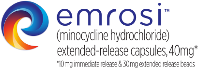 EMROSI™ (minocycline HCl) capsules, 40 mg* logo